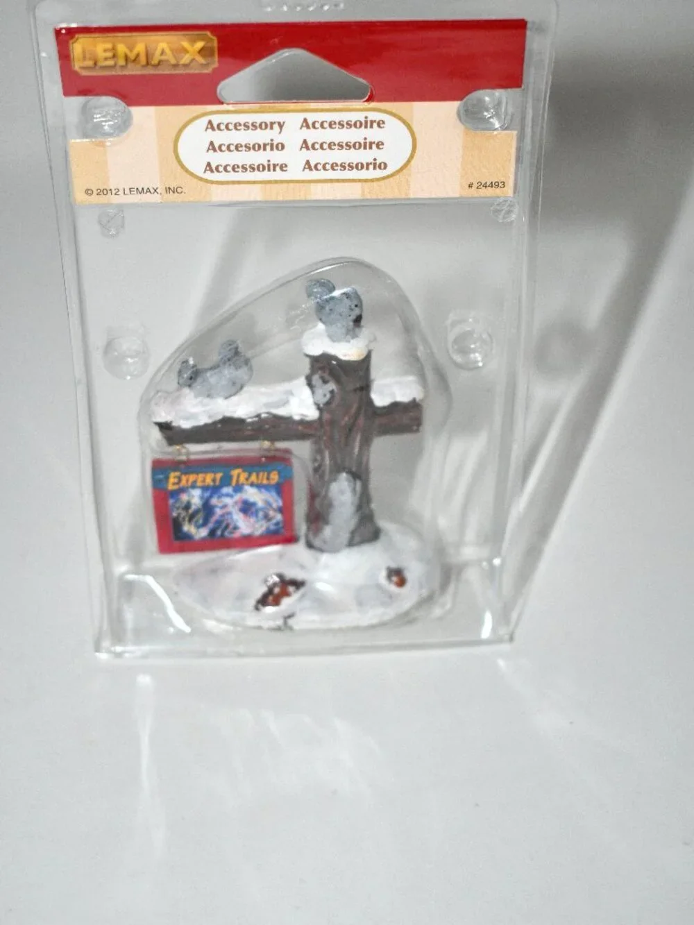 Lemax Expert Trails Ski Sign Accessory #24493 Christmas Village 2012 New